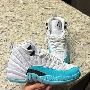 Air Jordan 12 Retro White/Black/Aqua Blue